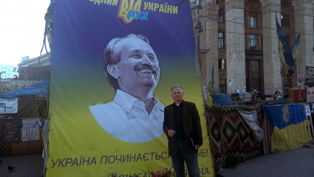 Збігнев Буяк на Майдані Незаленості в Києві. Він добре знав Вячеслава Чорновола.